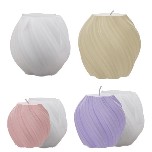 Silicone mold for candles - Graceful curved lines Silicone mold for candles - Graceful curved lines