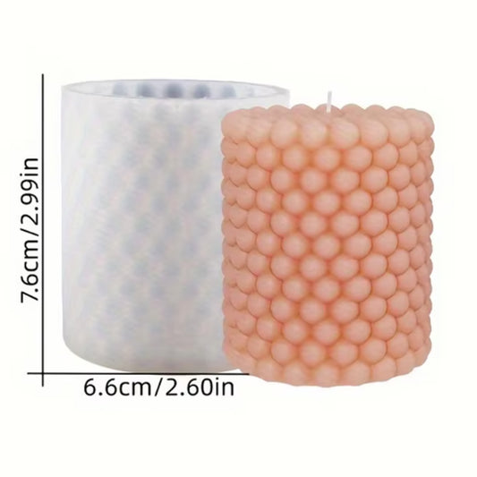 Silicone mold for candles - Bubble Cylinder - secondary image Silicone mold for candles - Bubble Cylinder - secondary image