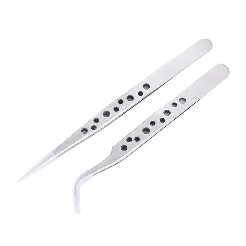 Metal tweezers 2 pcs. - 2 Metal tweezers 2 pcs. - 2