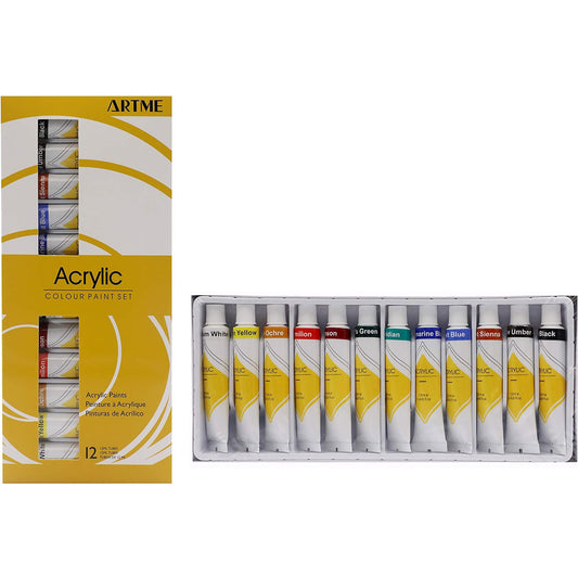 Set of acrylic paints - 12 colors Set of acrylic paints - 12 colors