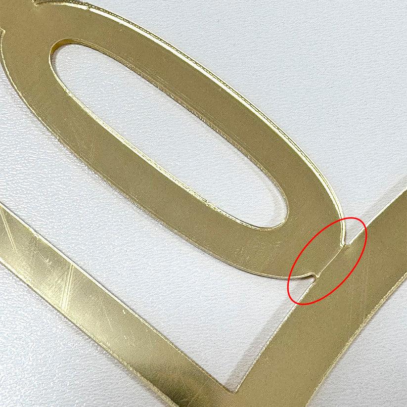 חוגה מיושם גדולה (59 ס"מ) - Mirror Gold - ספרות ערביות לשעות (1 - 12) - פגום במהלך הובלה! - 4 חוגה מיושם גדולה (59 ס"מ) - Mirror Gold - ספרות ערביות לשעות (1 - 12) - פגום במהלך הובלה! - 4