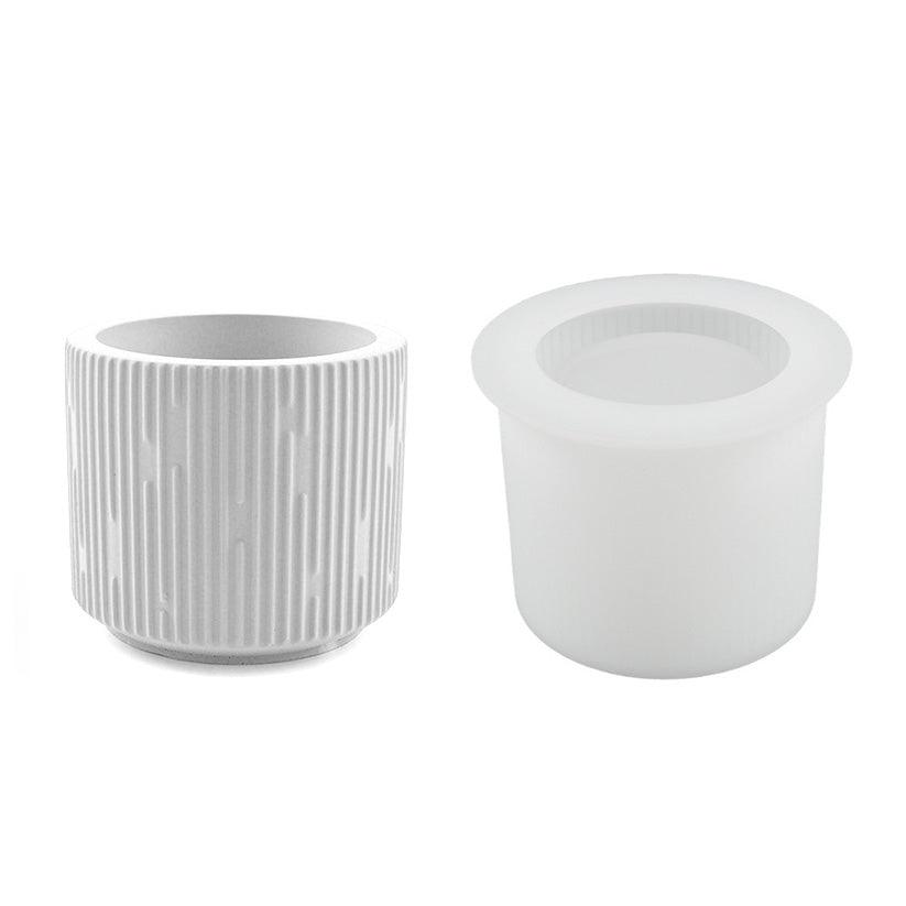 Silicone mold "Vase with designer stripes" - 1 Silicone mold "Vase with designer stripes" - 1