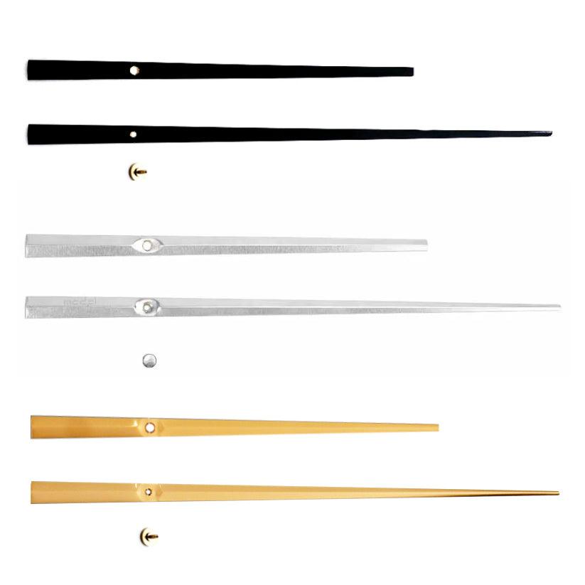 Long straight hour hands (gold, silver and black) thumbnail - 1 Long straight hour hands (gold, silver and black) thumbnail - 1