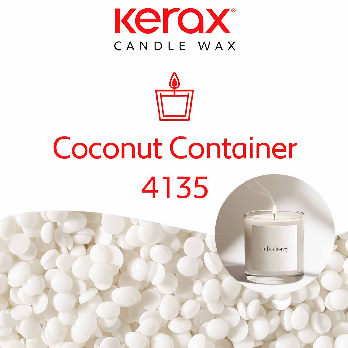 Coconut Container 4135 - coconut wax for making candles in glasses and jars - 1 Coconut Container 4135 - coconut wax for making candles in glasses and jars - 1