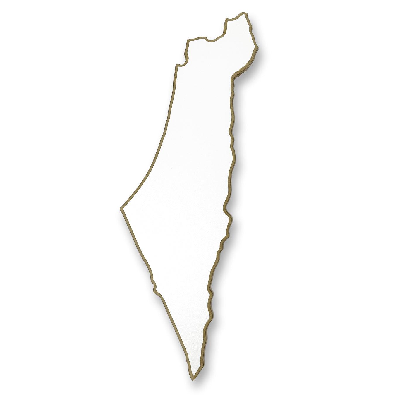 לוח MDF לבן עם מסגרת מאחור - "ישראל" - 1 לוח MDF לבן עם מסגרת מאחור - "ישראל" - 1