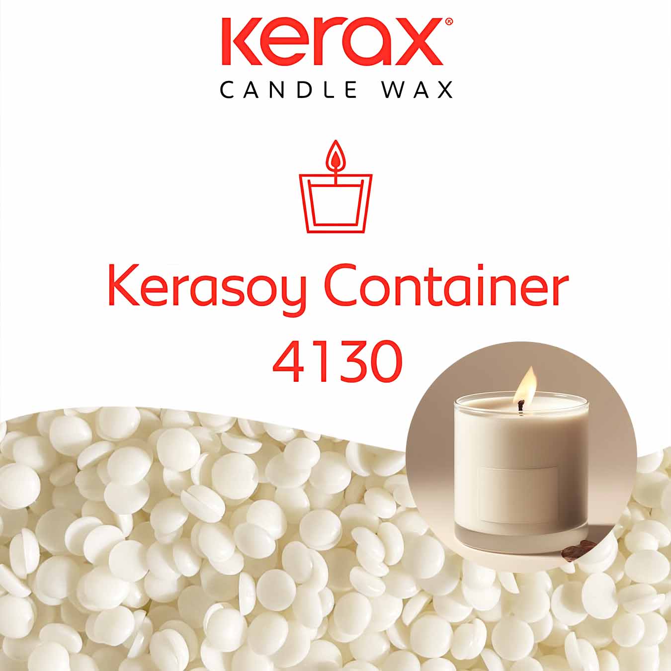 KeraSoy Container 4130 - soy wax for making candles in glasses and jars - 1 KeraSoy Container 4130 - soy wax for making candles in glasses and jars - 1