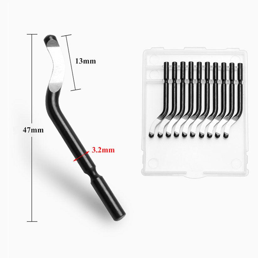 Knife for trimming uneven sharp edges, chamfering, deburring + 10 interchangeable tips - 4 Knife for trimming uneven sharp edges, chamfering, deburring + 10 interchangeable tips - 4