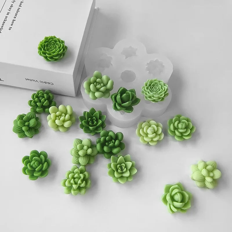 Silicone mold for candles - 7 cacti - 4 Silicone mold for candles - 7 cacti - 4