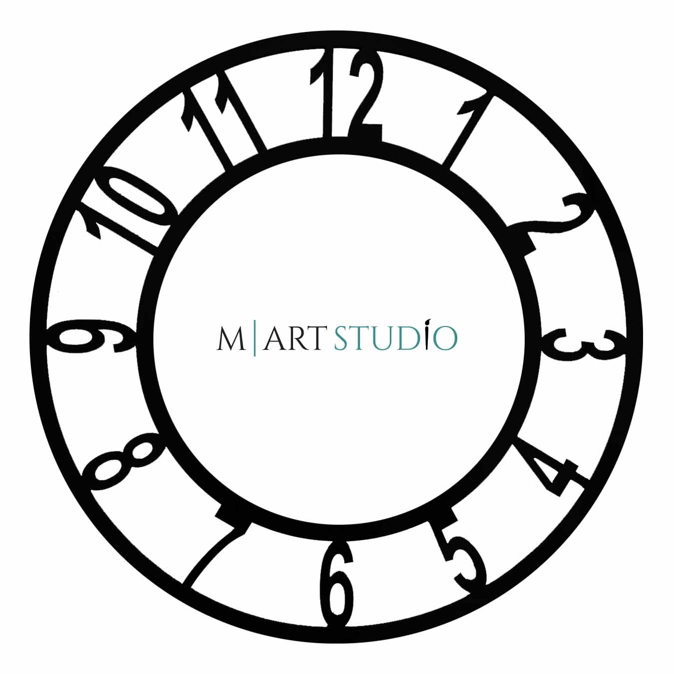 New! Dials 39 cm - Mirror Black - Arabic numerals for hours (1 - 12) - 1 New! Dials 39 cm - Mirror Black - Arabic numerals for hours (1 - 12) - 1