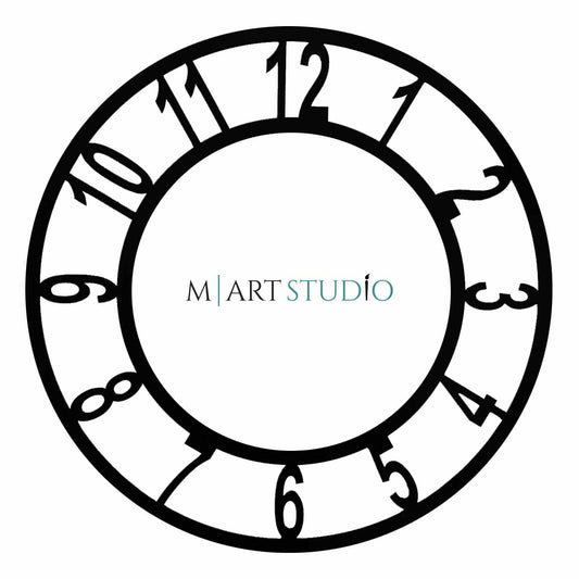 New! Dials 39 cm - Mirror Black - Arabic numerals for hours (1 - 12) New! Dials 39 cm - Mirror Black - Arabic numerals for hours (1 - 12)