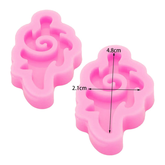 Silicone mold for earrings - J - secondary image Silicone mold for earrings - J - secondary image