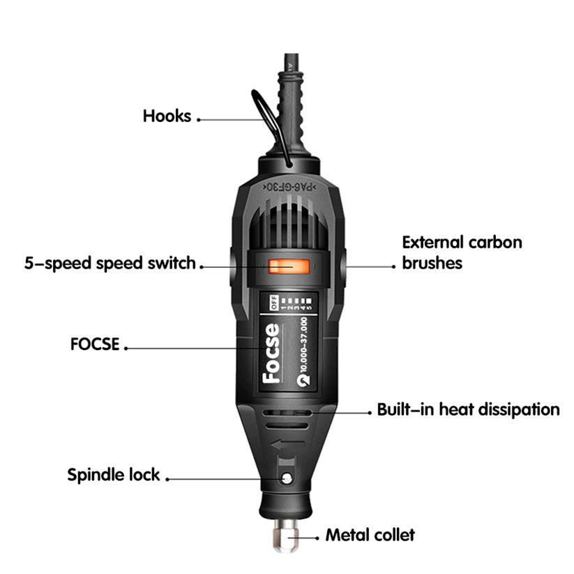 מכונת שיוף מיני חשמלית, מקדחה - FOCSE 180 W - 2 מכונת שיוף מיני חשמלית, מקדחה - FOCSE 180 W - 2