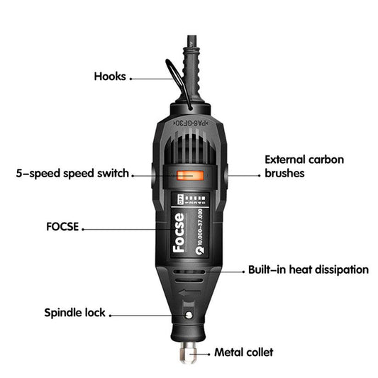 מכונת שיוף מיני חשמלית, מקדחה - FOCSE 180 W - secondary image מכונת שיוף מיני חשמלית, מקדחה - FOCSE 180 W - secondary image