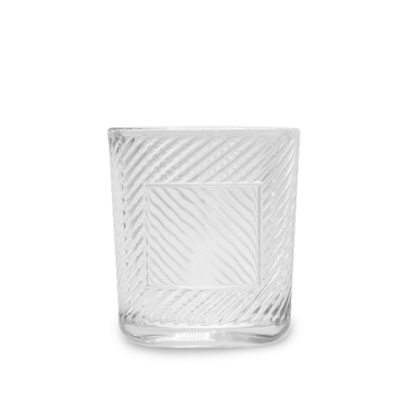 Transparent relief glass with stripes and a window 200 ml - 1 Transparent relief glass with stripes and a window 200 ml - 1
