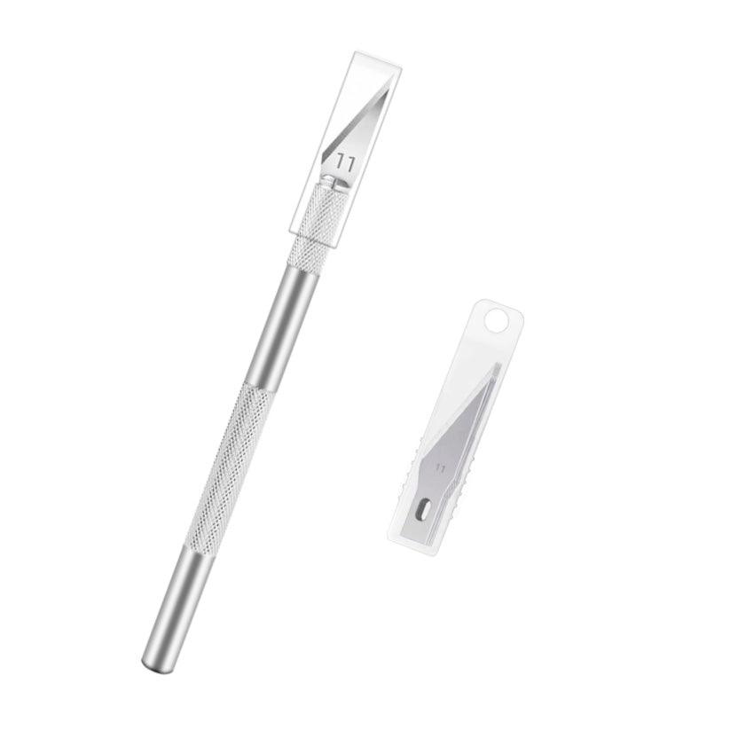 Metal knife + 2 types of replaceable blades, 10 pieces each - 1 Metal knife + 2 types of replaceable blades, 10 pieces each - 1