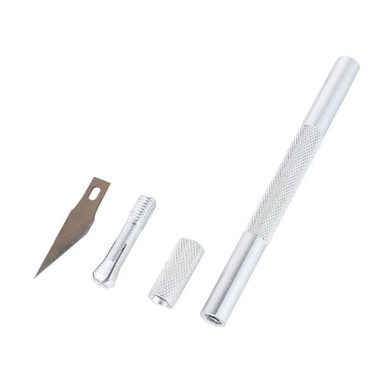 סכין מתכת + 2 סוגי להבים להחלפה, 10 חלקים כל אחד - secondary image סכין מתכת + 2 סוגי להבים להחלפה, 10 חלקים כל אחד - secondary image