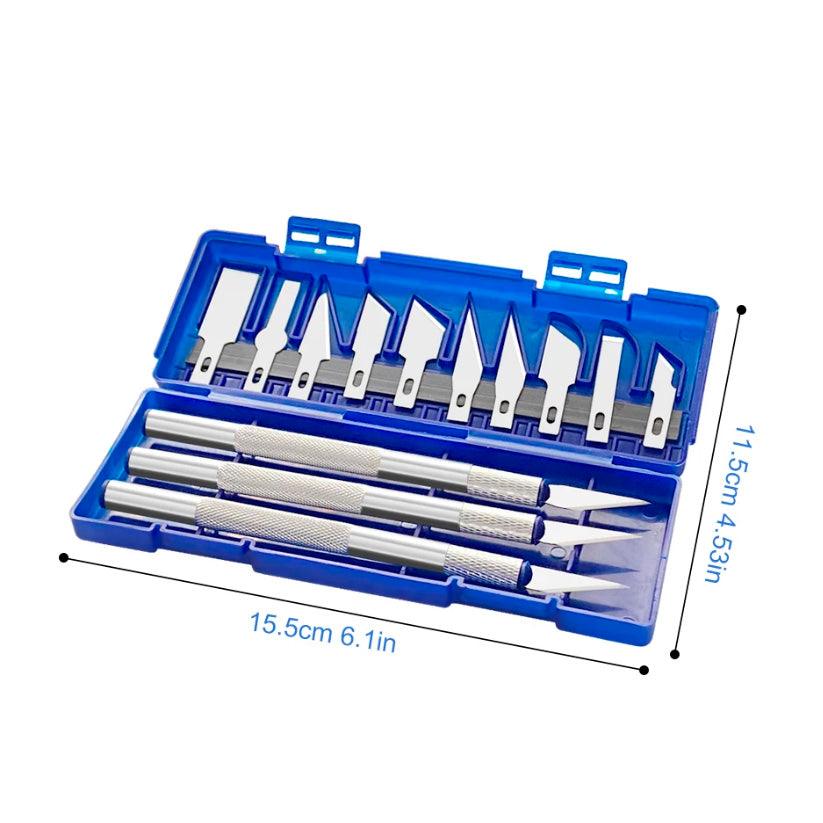 Set of 3 knives + 10 interchangeable blades for different tasks - 2 Set of 3 knives + 10 interchangeable blades for different tasks - 2