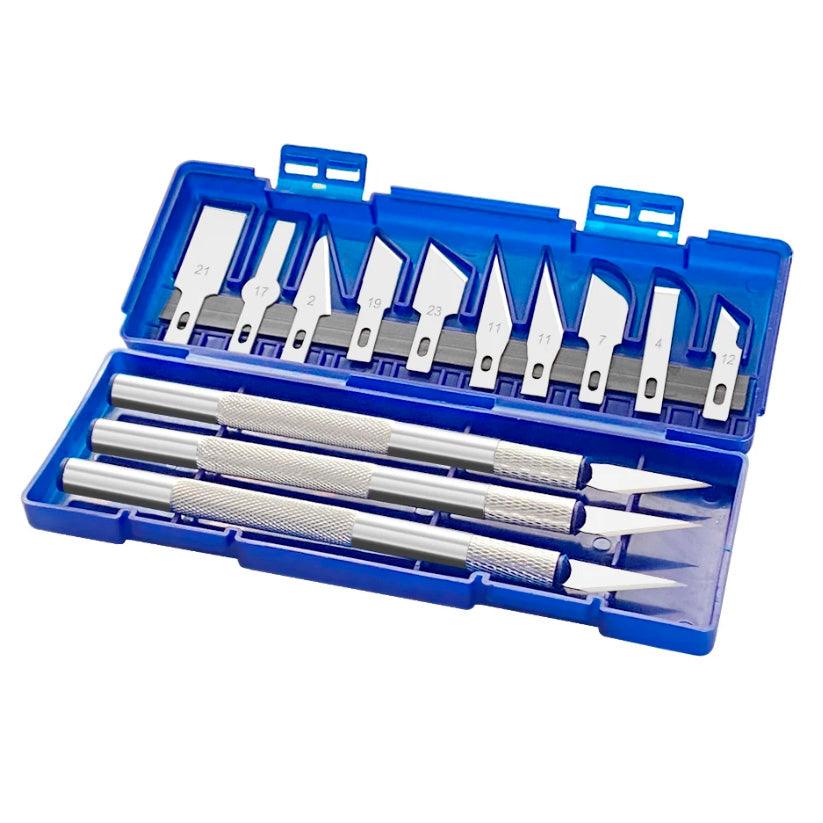 Set of 3 knives + 10 interchangeable blades for different tasks thumbnail - 1 Set of 3 knives + 10 interchangeable blades for different tasks thumbnail - 1