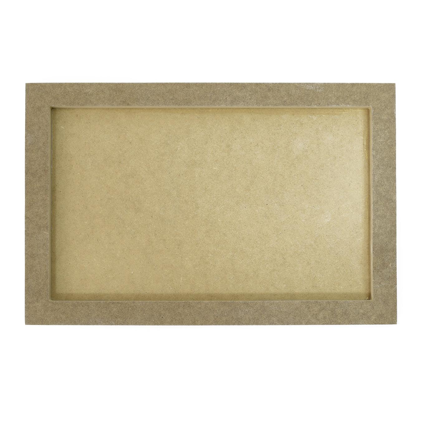 White MDF board with a frame on the back - rectangle 30х45cm - 3 White MDF board with a frame on the back - rectangle 30х45cm - 3