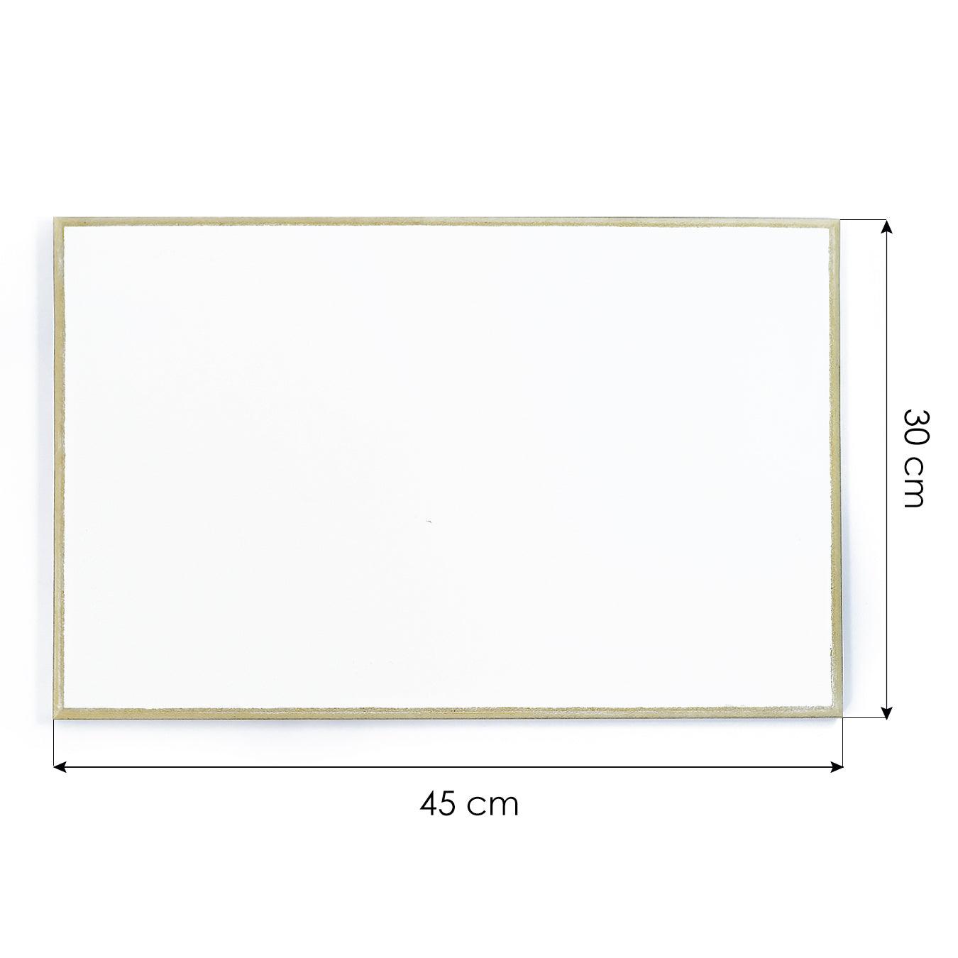 White MDF board with a frame on the back - rectangle 30х45cm thumbnail - 2 White MDF board with a frame on the back - rectangle 30х45cm thumbnail - 2