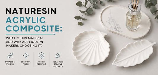 Naturesin acrylic composite decorative trays and dishes in a minimalist design