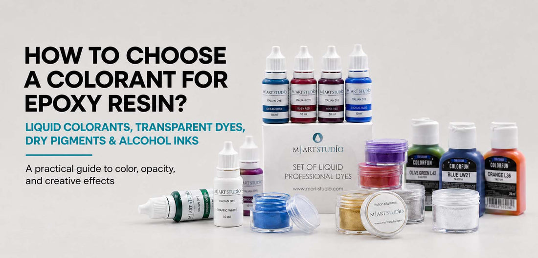 How to choose a colorant for epoxy resin: liquid colorants, transparent dyes, dry pigments and alcohol inks
