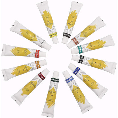 Set of acrylic paints - 12 colors