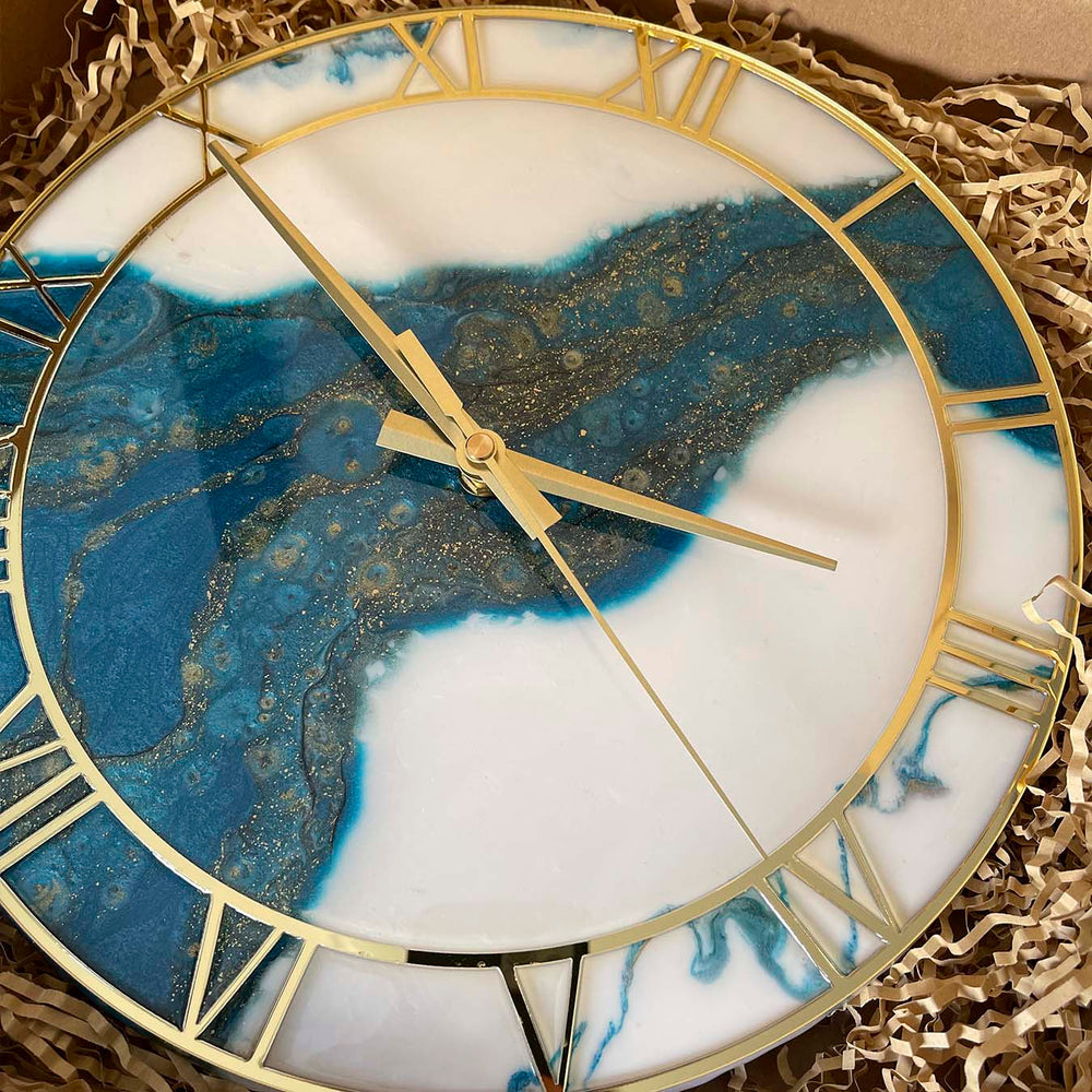 Epoxy resin wall clocks made by participants 2