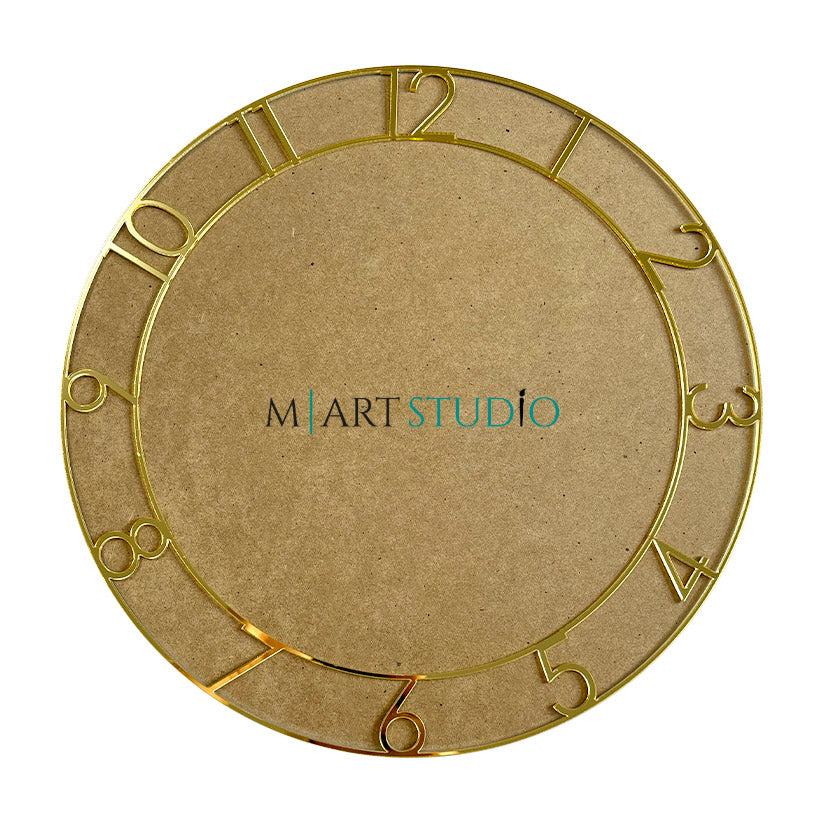 Зеркальное золото – накладной циферблат – арабские цифры для часов (1–12).