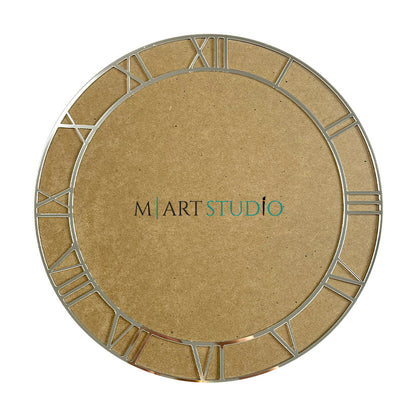 Mirror Silver - Overlay dial - Roman numerals for hours (I - XII)