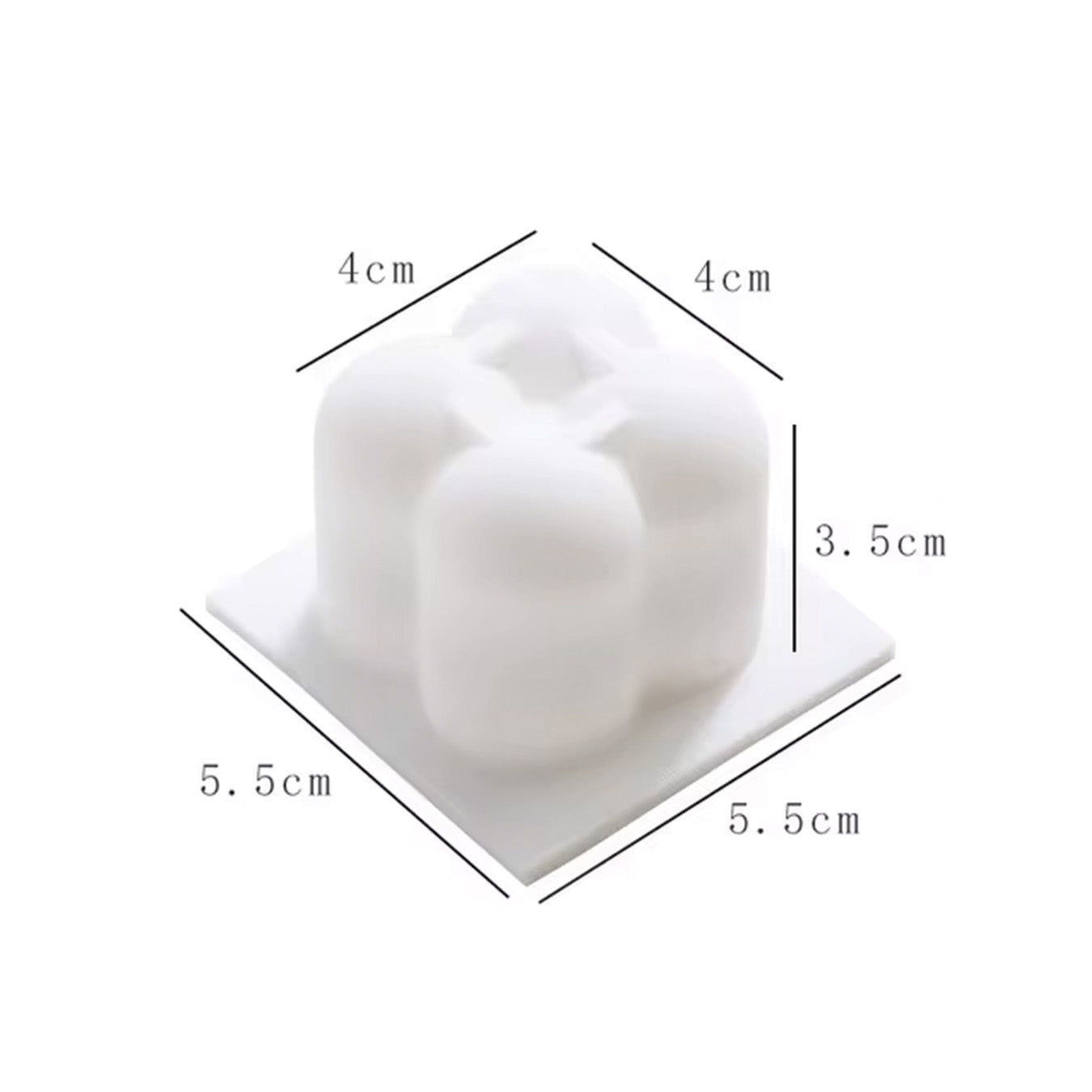 Silicone mold for candles - Mini bubble cube triple mold