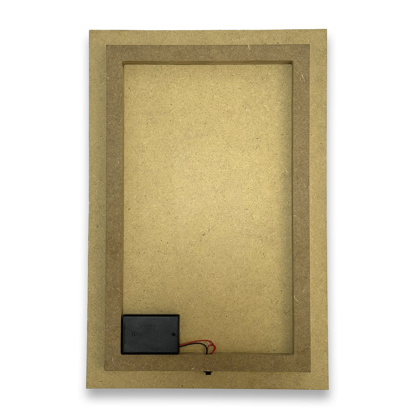 White MDF board with a frame on the back - rectangle 30х45cm with LED backlight