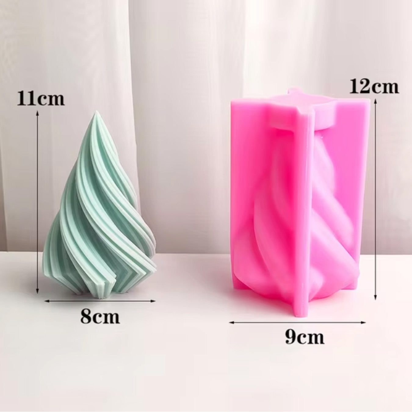 Silicone mold for candles - Spiral Christmas tree thumbnail - 5
