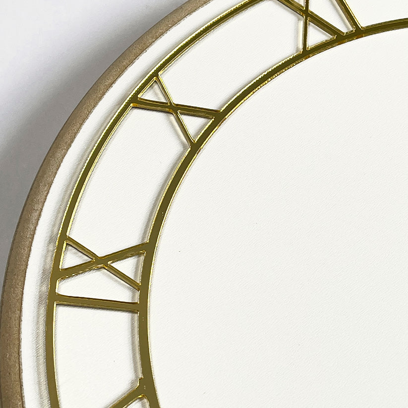 Зеркальное золото - Накладной циферблат - Римские цифры часов (I - XII)