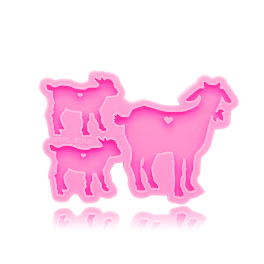 Silicone mold - Goat family