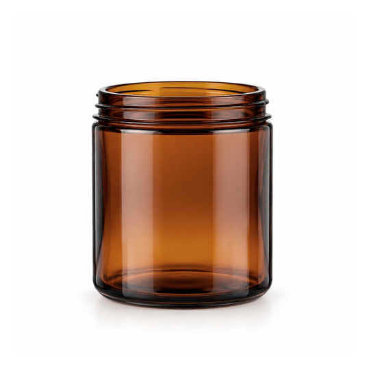 Amber Candle Glass Jar with Black Metal Lid – 250 ml - secondary image