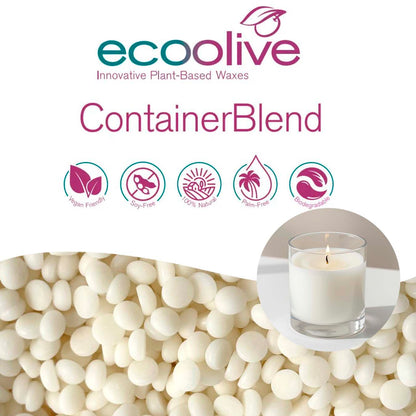 EcoOlive Container Blend - olive wax for making candles in glasses and jars