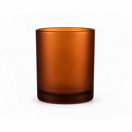 Frosted Amber Candle Glass with Lid – 200 ml - secondary image