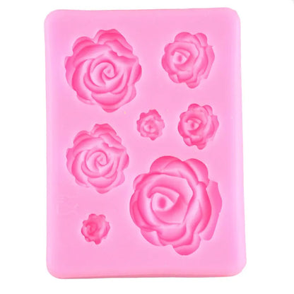 Silicone mold for candles - 7 mini roses