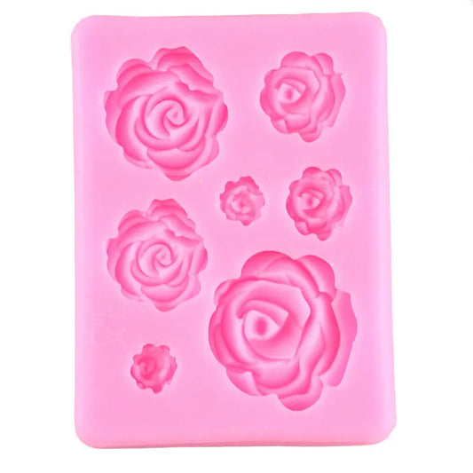 Silicone mold for candles - 7 mini roses