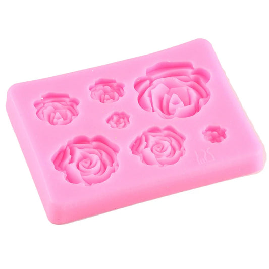 Silicone mold for candles - 7 mini roses - secondary image