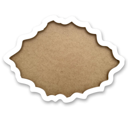 White MDF board with a frame on the back - "Geode figure - 4"