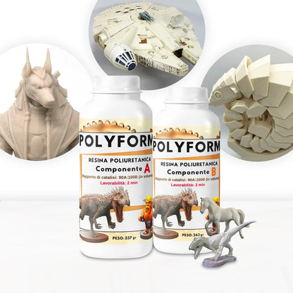 Epoxy resin PolyForm - two-component polyurethane resin - super durable, quick drying - ready in 5 minutes!