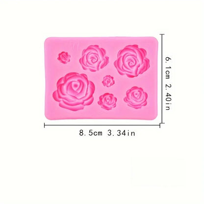 Silicone mold for candles - 7 mini roses