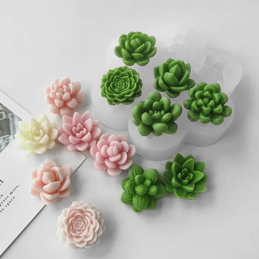 Silicone mold for candles - 7 cacti - secondary image