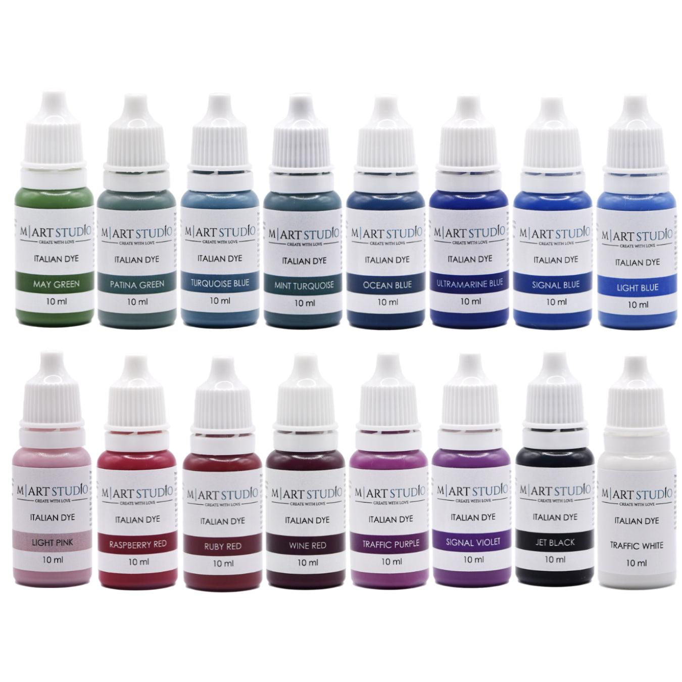 Italian liquid dye set - 16 colors