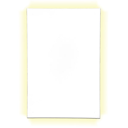 White MDF board with a frame on the back - rectangle 30х45cm with LED backlight