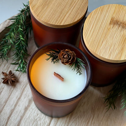 Scented candle "NEW YEAR" in brown jar - 200 ml