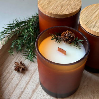 Scented candle "NEW YEAR" in brown jar - 200 ml