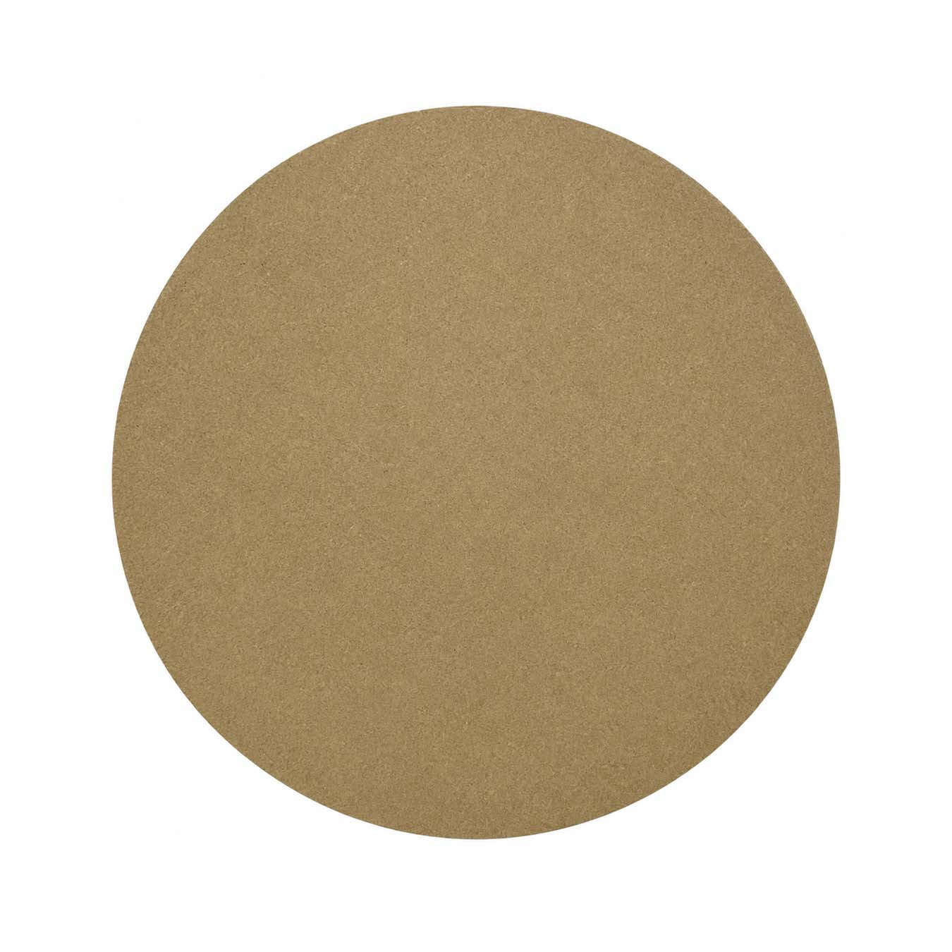 Round brown paper placemat on a white background - 1